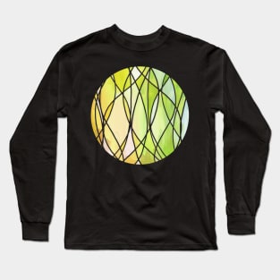 Lemon & Lime Love - abstract painting in yellow & green Long Sleeve T-Shirt